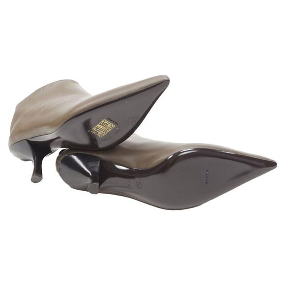 Pre Loved The Row Vintage Leather Pointed Toe Ankle Boots Women grey | grey - Picture 5 of 6